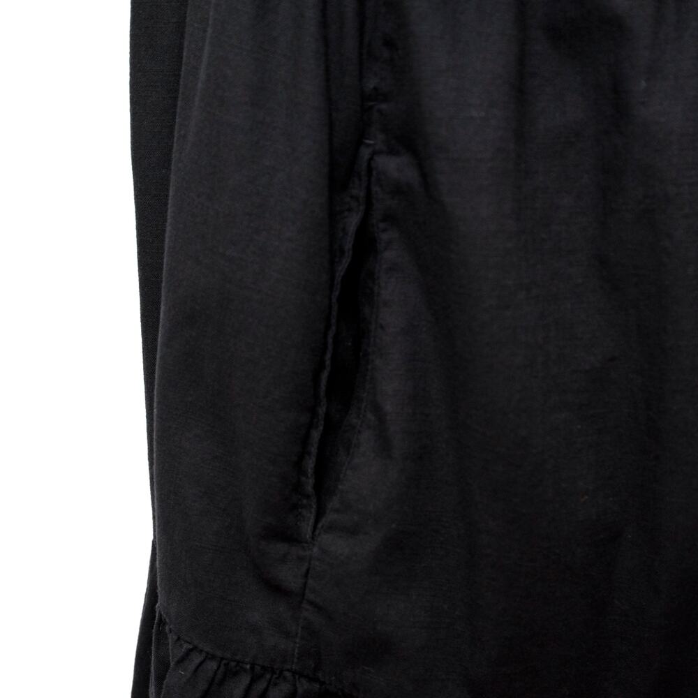 a.n.a Square-Neck Tiered Black Midi Dress With Pockets Size XL - Picture 7 of 14